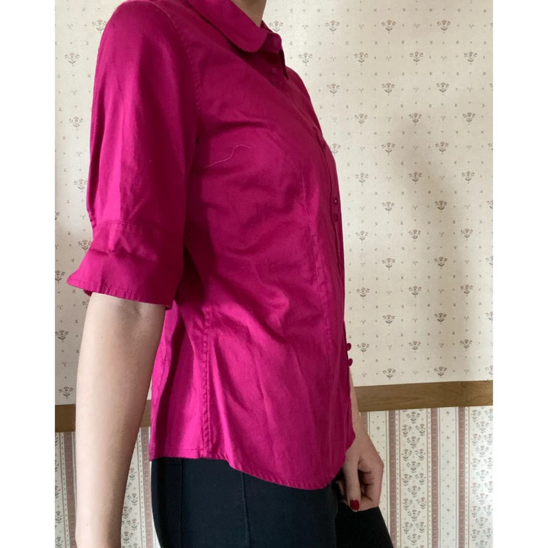Pink button up blouse 2