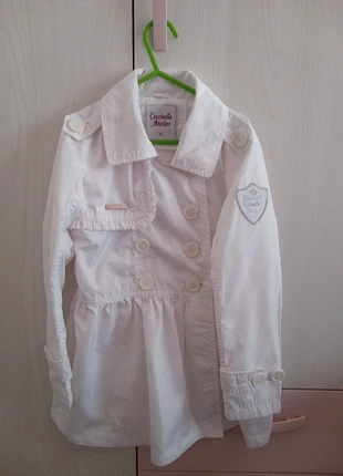 Coccinella atelier-trench bianco, marca: Coccinella, estado: Muito bom, tamanho: 6 anos / 116 cm, €2.00, €2.80 inclui Proteção do Comprador