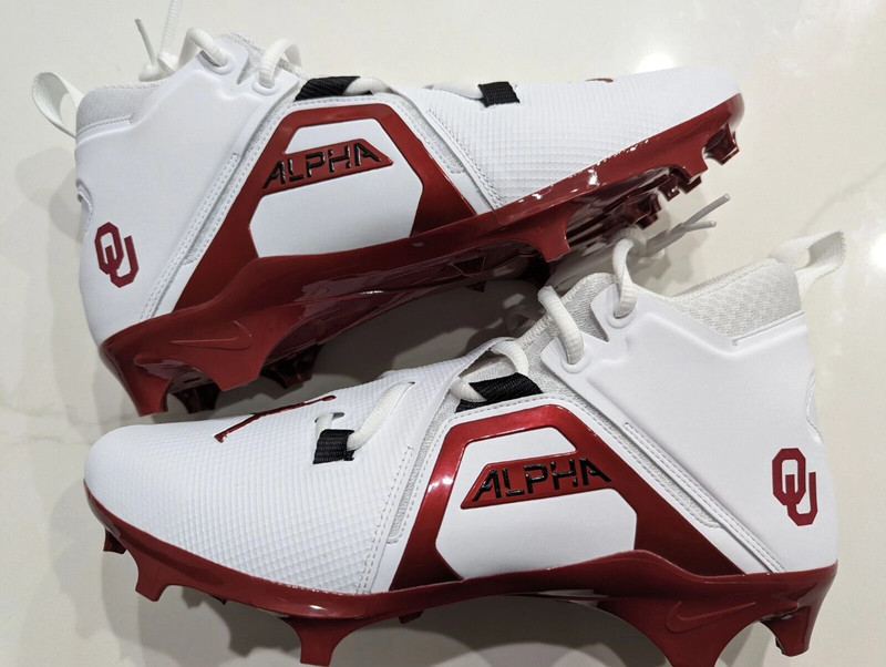 Men's Nike Jordan Alpha Menace Oklahoma Football Cleats DH3367-104 Size 10.5 W 1