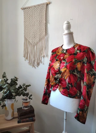 🌹Veste courte fine fleurs rouges Vintage 70s Charles Edouard Paris T40, marque: Vintage, état: Très bon état, taille: L / 40 / 12, 25,00 €, 26,95 € Protection acheteurs incluse