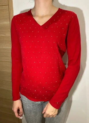 Pull Tommy Hilfiger rouge avec logo - Femme - Taille M, marque: Tommy Hilfiger, état: Très bon état, taille: M / 38 / 10, 18,30 €, 19,92 € Protection acheteurs incluse