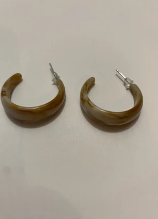 Boucles d’oreilles beige & marron, brand: Boutique indépendante, condition: Very good, €3.50, €4.38 includes Buyer Protection