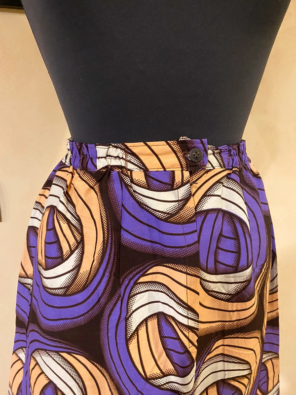 Gonna corta in tessuto wax fatta a mano Vinted