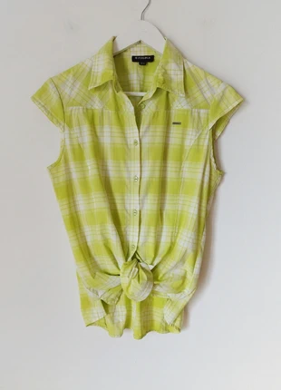 Camisa verde lima wasabi xadrez branco Fusalp y2k vintage, marca: Fusalp, estado: Muito bom, tamanho: M / 38 / 10, €6.00, €7.00 inclui Proteção do Comprador