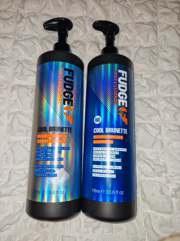 Fudge Professional Cool Brunette Blue toning shampoo&conditioner