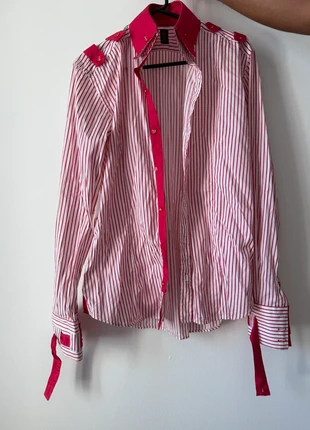 Red & White Taracci Striped Cotton Shirt, merk: TARACCI, staat: Heel goed, maat: M, € 25,00, € 26,95 inclusief Kopersbescherming