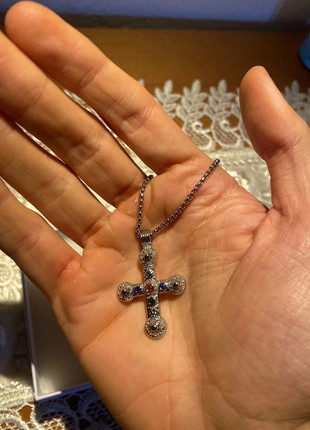 Collana Croce Stile En Rout Y2K Argento, marque: En Route Jewelry, état: Neuf avec étiquette, 12,80 €, 14,14 € Protection acheteurs incluse