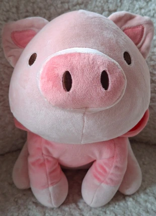 Miniso roze zittend varken met konijnenpak, hoogte 27 cm, merk: Miniso, staat: Nieuw met prijskaartje, maat: Universeel, € 17,50, € 19,08 inclusief Kopersbescherming