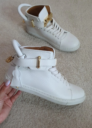 Buscemi 100MM White Leather Sneakers Size