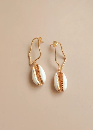 Boucles d'oreille acier inoxydable en coquillage, condizioni: Nuovo senza cartellino, €15.00, €16.45 include la Protezione acquisti