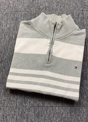 Pull, pull col camionneur, pull half zip gris, blanc , tommy hilfiger, logo drapeau taille XXL, marke: Tommy Hilfiger, zustand: Sehr gut, größe: XXL, 15,00 €, 16,45 € inklusive Vinted-Käuferschutz