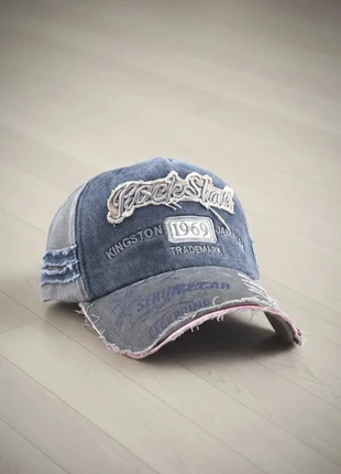 Streetwear Casquette de Baseball, style Usé "Rock Shark 1969", marca: Vintage Dressing, estado: Muito bom, tamanho: Tamanho único, €25.00, €26.95 inclui Proteção do Comprador