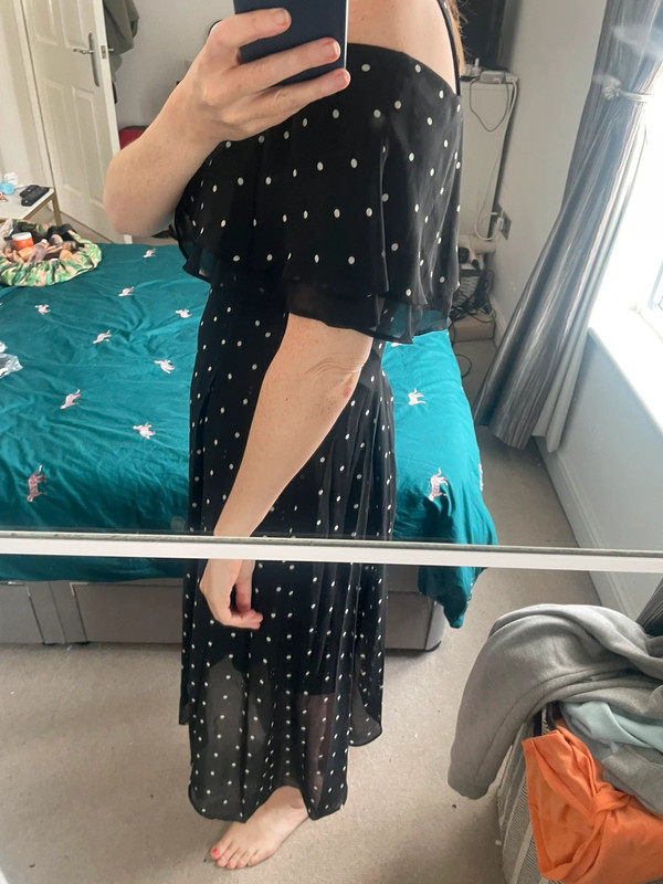 Coast polka dot dress black and white size 10 Vinted