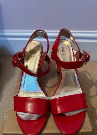 Oasis block heel red sandal size 7 EU41 new, brand: Oasis, condition: New with tags, size: 7, £8.00, £9.10 includes Buyer Protection