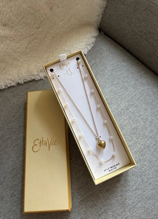 Gold heart and pearl necklace set, brand: Etta Vee, condition: New with tags, £6.20, £7.21 includes Buyer Protection