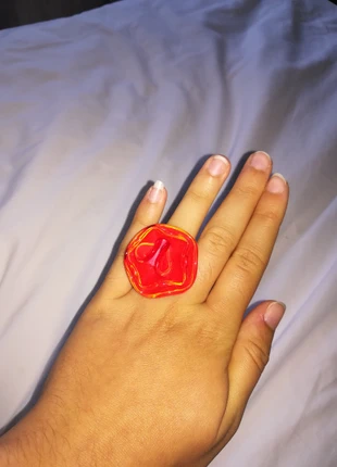 Bague fleur rouge design moderne, état: Très bon état, taille: Ajustable, 3,00 €, 3,85 € Protection acheteurs incluse
