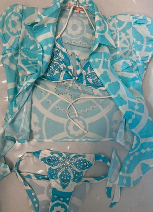 Set Copricostume e costume, Beachwear : camicia aperta da spiaggia e bikini abbinati tg S/42, zustand: Sehr gut, größe: M / 38 / 10, 15,00 €, 16,45 € inklusive Vinted-Käuferschutz