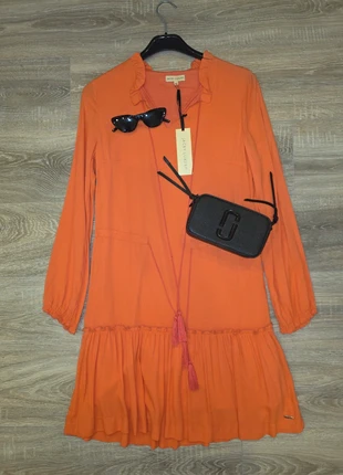 Robe Jacky Luxury– Orange – Élégante et lumineuse XS, merk: Jacky Luxury, staat: Nieuw met prijskaartje, maat: XS / 34 / 6, € 24,00, € 25,90 inclusief Kopersbescherming