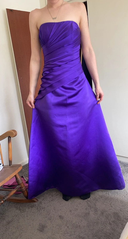 David's bridal sale purple prom dress