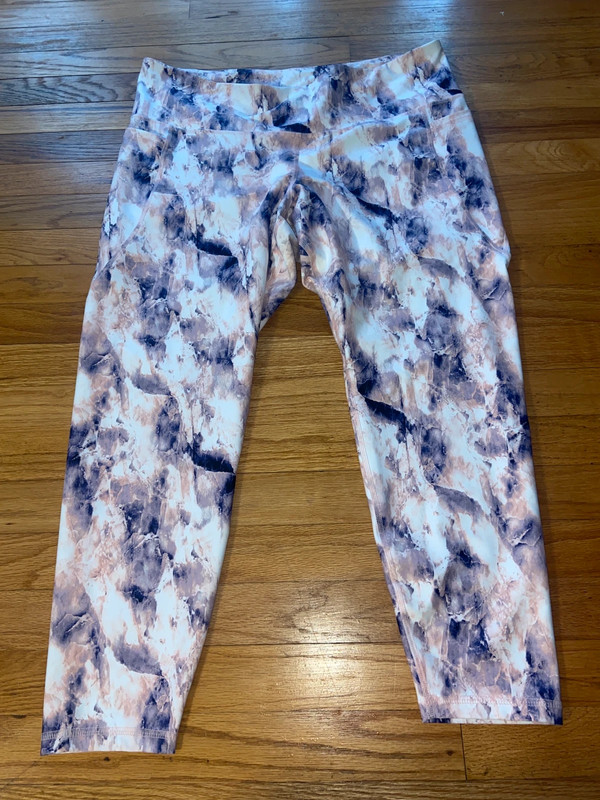 Pink and Purple Marble Leggings 1