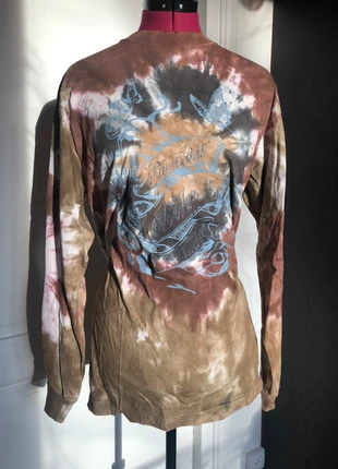 T-shirt manches longues tie-and-dye à impressions, marque: Dolls Kill, état: Neuf sans étiquette, taille: M / 38 / 10, 8,00 €, 9,10 € Protection acheteurs incluse