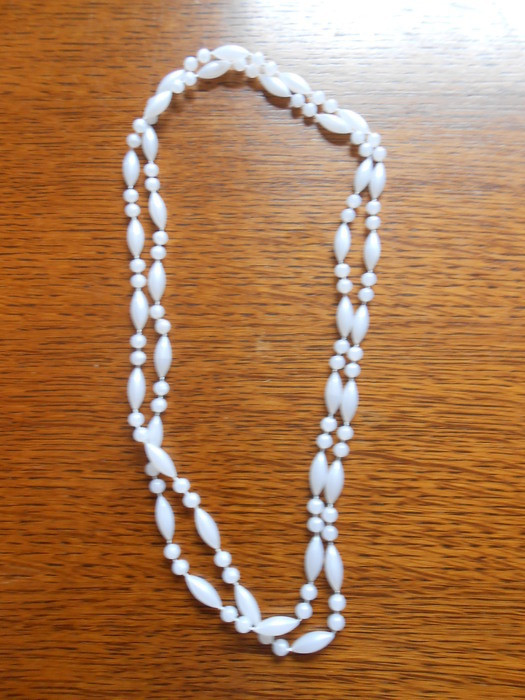 Collier perle blanc