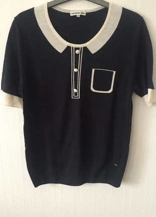 Petit pull fin manches courtes Lacoste T.38, marca: Lacoste, estado: Muito bom, tamanho: M / 38 / 10, €30.00, €32.20 inclui Proteção do Comprador