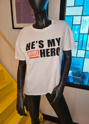 Tee shirt blanc Marvel M, marca: Marvel, estado: Muito bom, tamanho: M / 38 / 10, €4.00, €4.90 inclui Proteção do Comprador