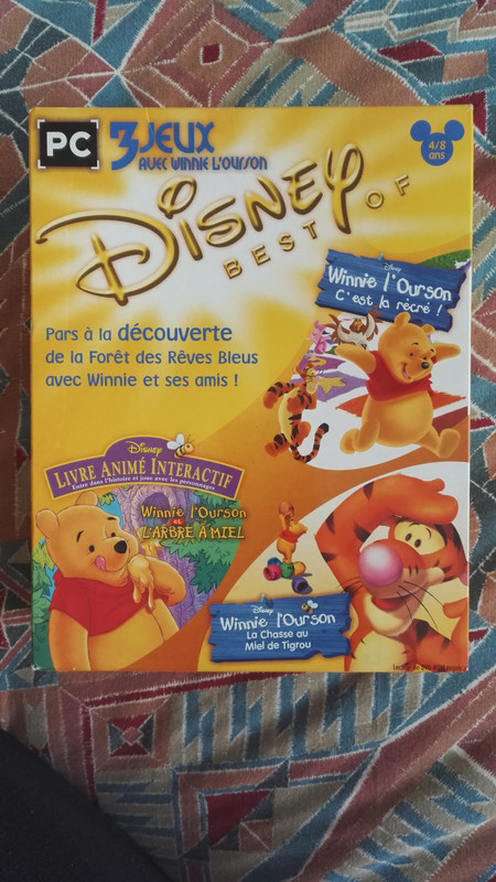 DVD-Rom PC Disney 3 jeux Winnie l'Ourson :C'est la récré/L'arbre à miel/La chasse au miel de Tigrou 4