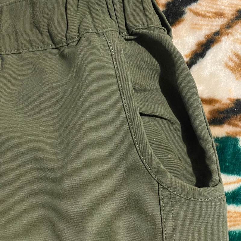 Railriders Cargo Pants Men 38x32 Green Baggy Outdoors Workwear Casual Streetwear 4