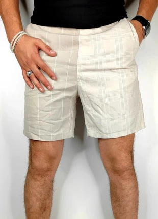 Short bicolore beige marron à carreaux blanc Bershka T.XS, marque: Bershka, état: Très bon état, taille: XS, 15,00 €, 16,45 € Protection acheteurs (Pro) incluse