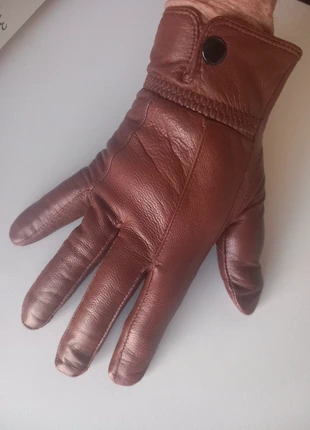 Paire de gants en cuir marron cognac pour femme, état: Très bon état, taille: S, 10,00 €, 11,20 € Protection acheteurs incluse