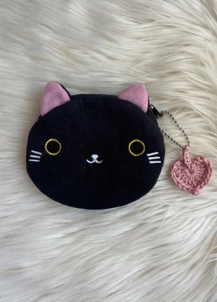 Porta-moedas de gato com coração em crochet, marca: Miminhos4all, estado: Nuevo sin etiquetas, 3,50 €, 4,38 € Protección al comprador Pro incluida