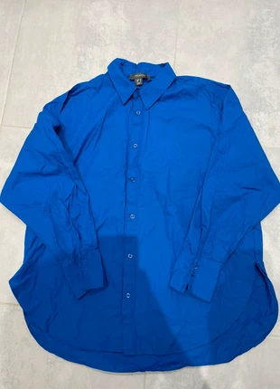 Blue oversized shirt, brand: Primark, condition: Very good, size: M / UK 12-14, £2.50, £3.33 includes Buyer Protection