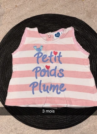 Teeshirt fille, condition: Very good, size: 1-3 months / 56 cm, €1.00, €1.75 includes Buyer Protection