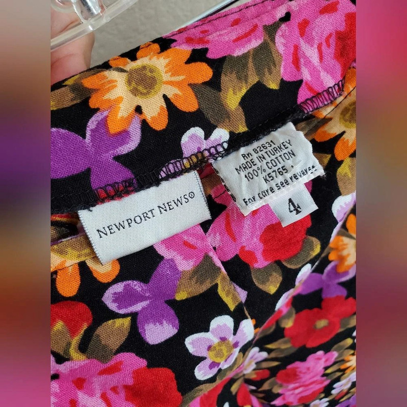 Vintage Newport News floral crop pants 4