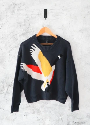 Pull Bleu Marine à motif - H&M - Taille S / 36 / 8, marke: H&M, zustand: Sehr gut, größe: S / 36 / 8, 5,00 €, 5,95 € inklusive Vinted-Käuferschutz