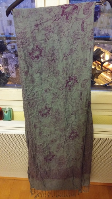 Jolie long foulard gris et violet PIECES 1