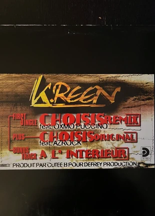 K-Reen – Choisis / A L'Interieur (maxi vinyle originale de 1997), zustand: Sehr gut, 65,00 €, 68,95 € inklusive Vinted-Käuferschutz