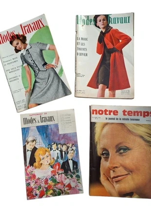 Lot 4 magazines vintage loisirs créatifs couture Modes & Travaux notre temps mercerie, brand: Modes & Travaux, condition: Very good, €6.00, €7.00 includes Buyer Protection