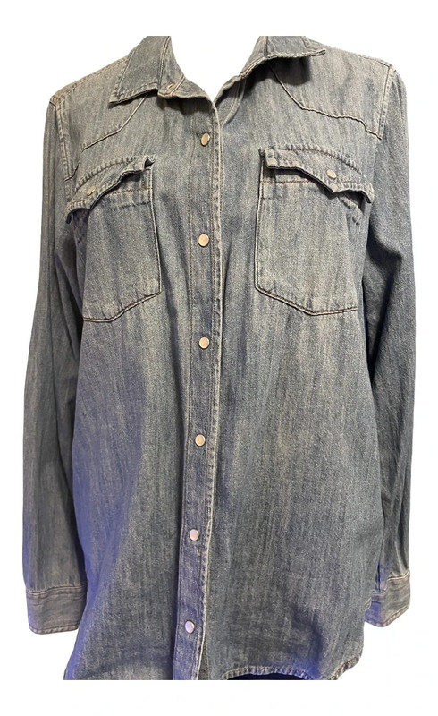 Denim Long Sleeve Button-Up 1