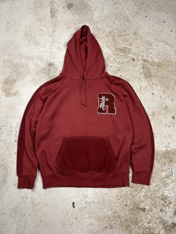 Vintage y2k Russell Athletic Burgundy Hoodie Fleece Sherpa