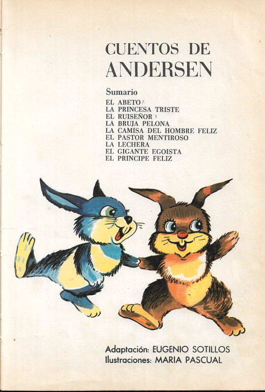 Cuentos de Andersen y otros autores - María Pascual - Edt. Toray, 1968. 2