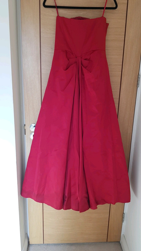 Red long evening  dress 4