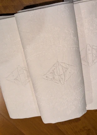 lot de 3 grandes serviettes monogrammées as coton et lin damassé, marque: Vintage, état: Très bon état, 16,00 €, 17,50 € Protection acheteurs incluse