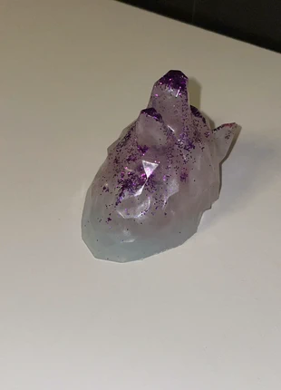 Tête de loup en résine epoxy , merk: Fait Main, staat: Heel goed, € 3,00, € 3,85 inclusief Kopersbescherming