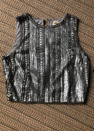 Top paillettes argent , marca: Topshop, estado: Nuevo sin etiquetas, tamaño: M / 38 / 10, 25,00 €, 26,95 € Protección al comprador incluida
