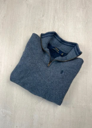 Pull half zip Ralph Lauren bleu laine logo brodé XS femme, brand: Ralph Lauren, condition: Very good, size: XS / 34 / 6, €55.00, €58.45 includes Buyer Protection Pro