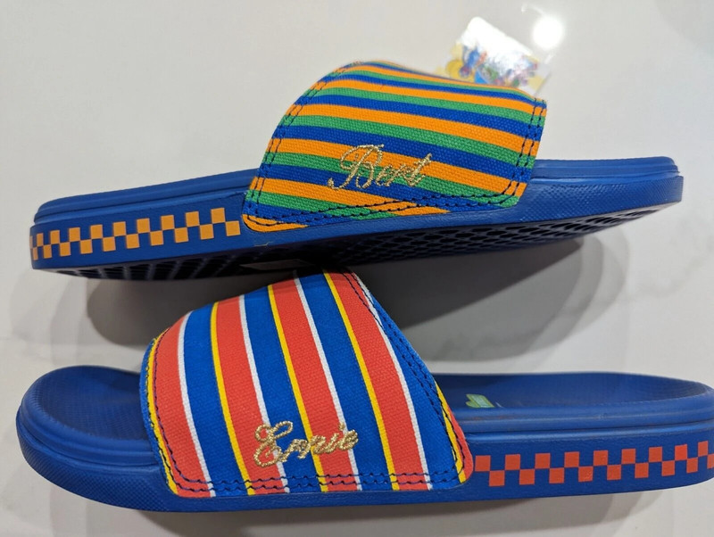 Vans x Sesame Street La Costa Slides Bert and Ernie Men's 8 Women's 9.5 Rare 3