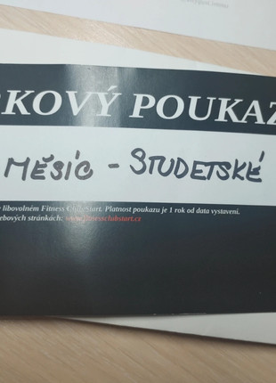 Obrázek k inzerátu: Poukaz Fitness Centrum Start České Budějovice student